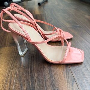 Pink Aldo strappy heels
